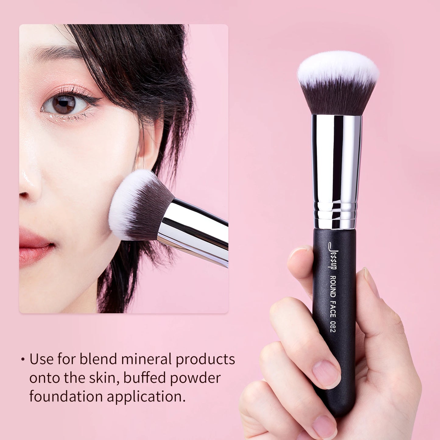 Powder Brush Makeup Face Beauty Tool Synthetic Hair Foundation Blending Cosmetic round 082