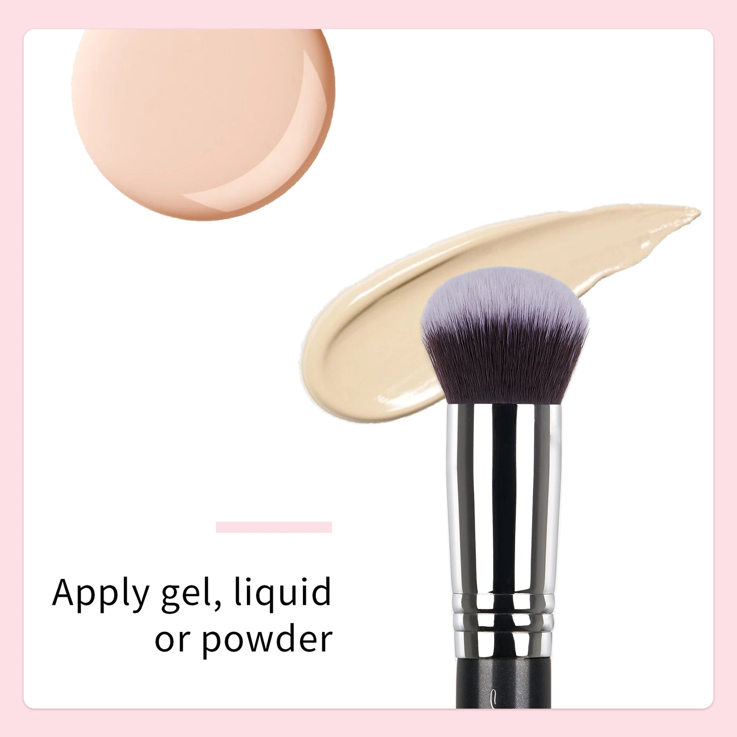 Powder Brush Makeup Face Beauty Tool Synthetic Hair Foundation Blending Cosmetic round 082