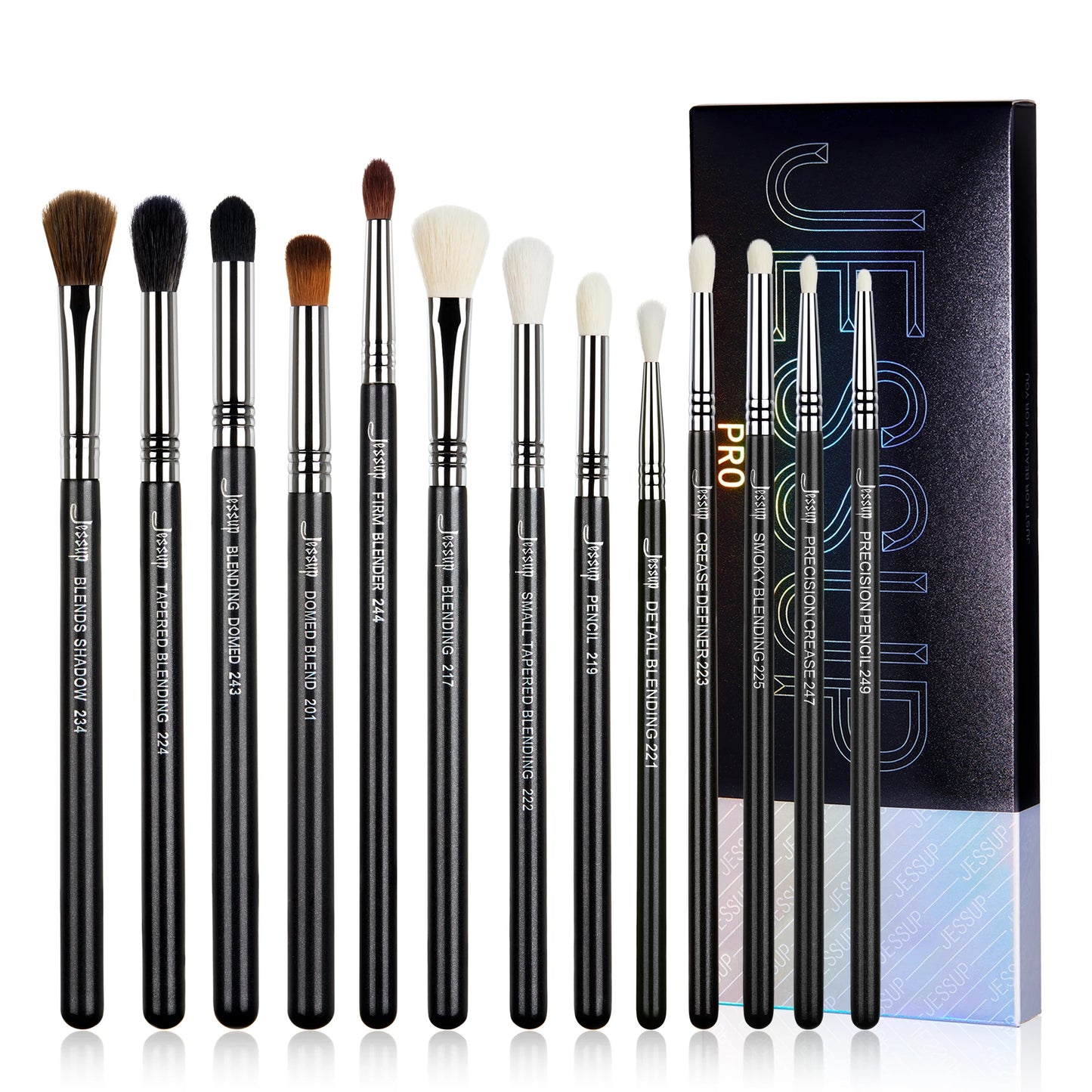 Eye Makeup Brushes Set Professional Eye Blending Brush Synthetic Blends Shadow Crease Pencil Smoky T338