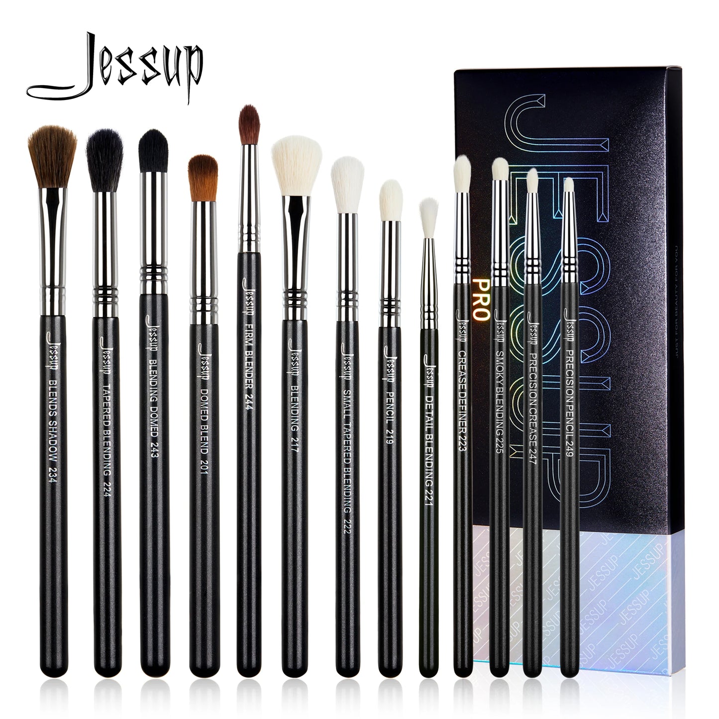 Eye Makeup Brushes Set Professional Eye Blending Brush Synthetic Blends Shadow Crease Pencil Smoky T338